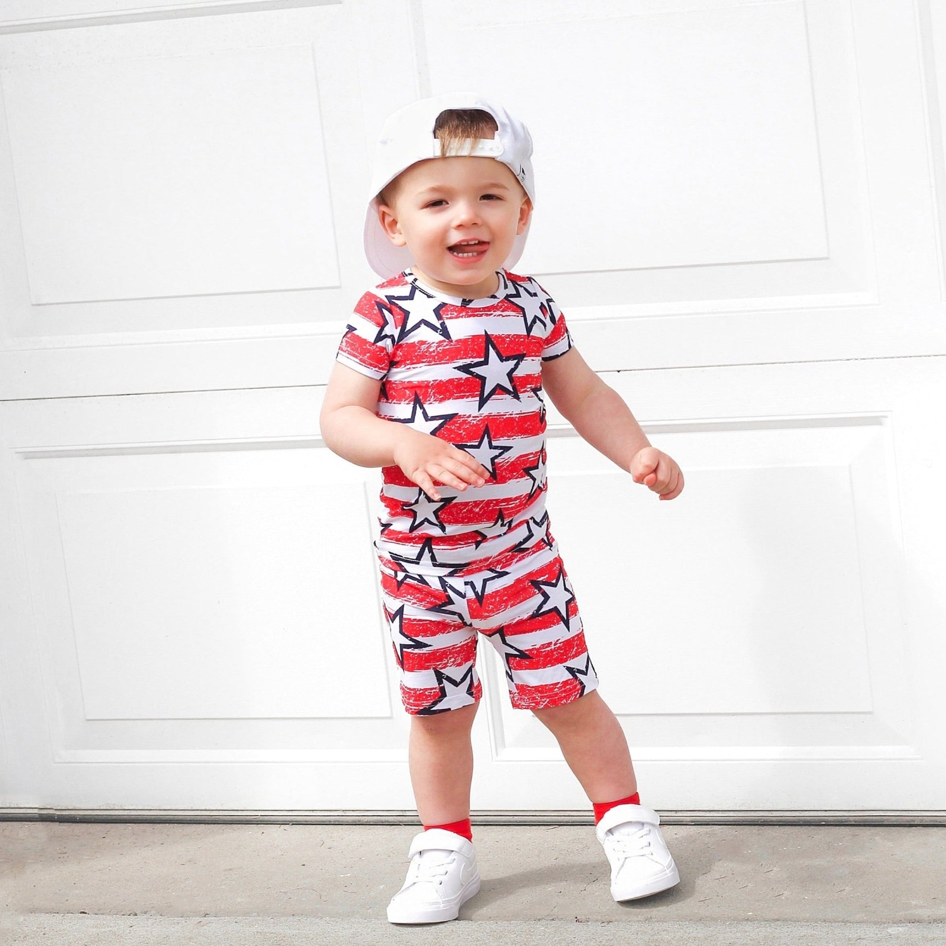 TWO PIECE SHORTIE SET - Stars + Stripes - Mack & Harvie