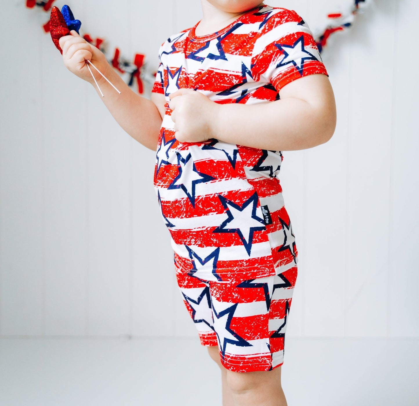 TWO PIECE SHORTIE SET - Stars + Stripes - Mack & Harvie