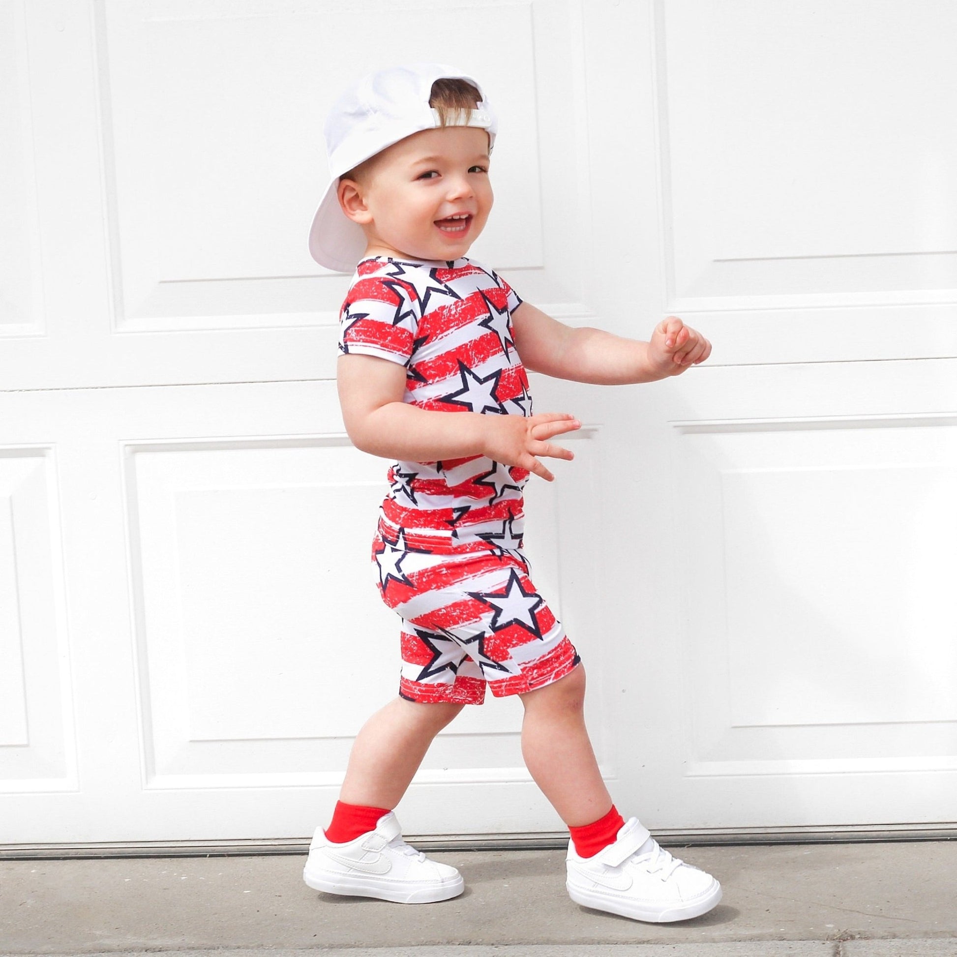 TWO PIECE SHORTIE SET - Stars + Stripes - Mack & Harvie