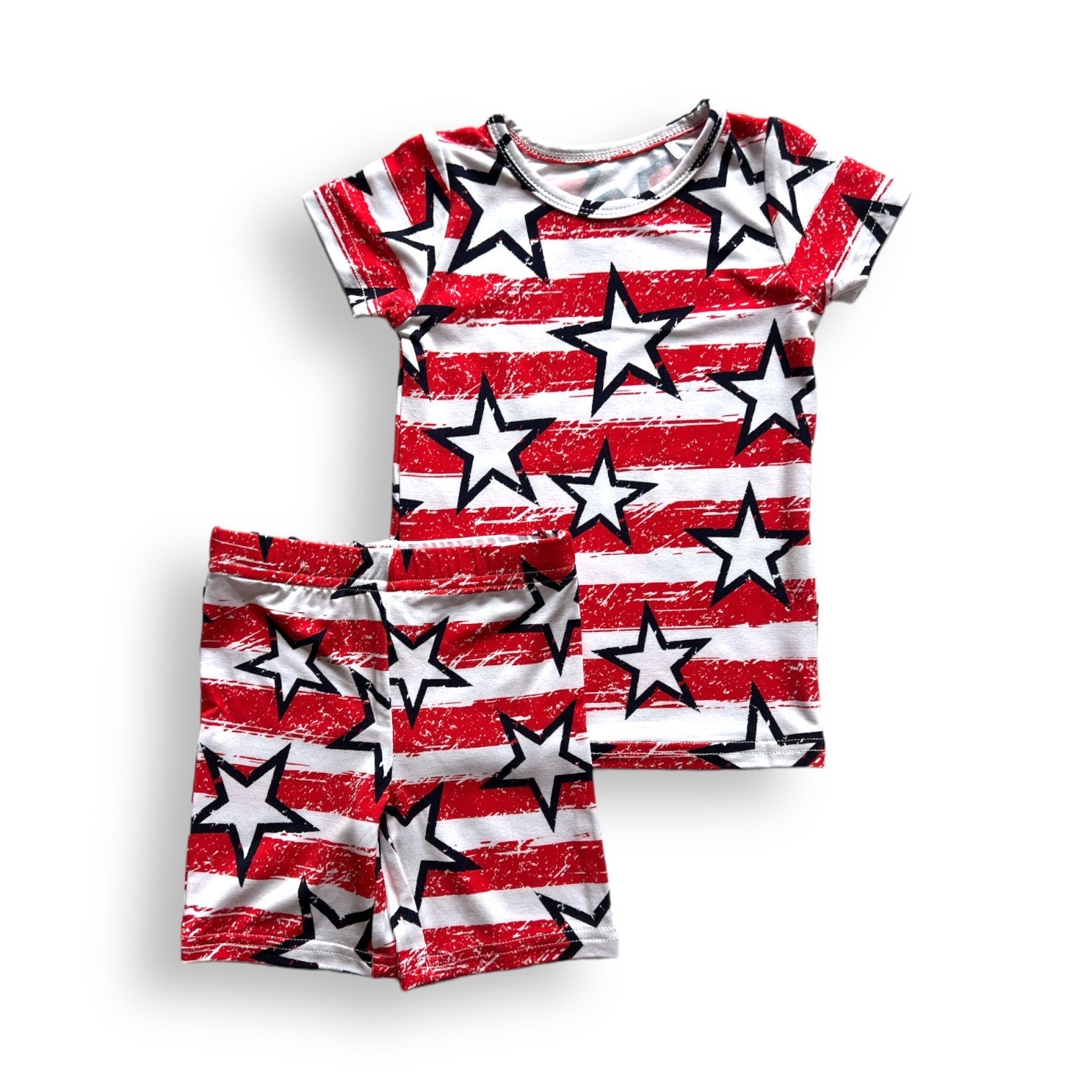 TWO PIECE SHORTIE SET - Stars + Stripes - Mack & Harvie