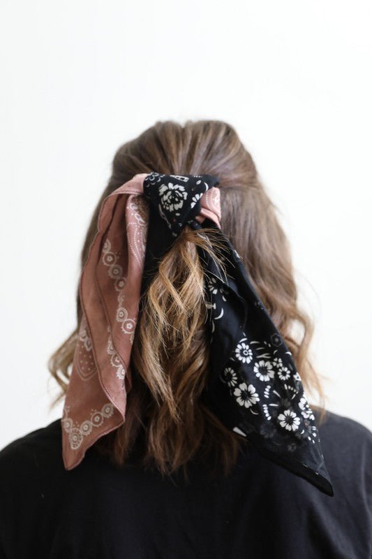 Two Tone Western Floral Bandana - Mack & Harvie