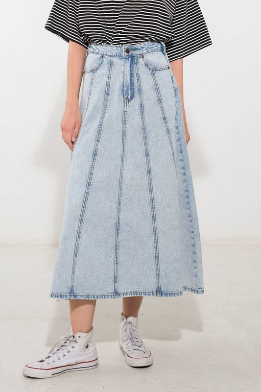 URBAN COWGIRL DENIM MIDI SKIRT - Mack & Harvie