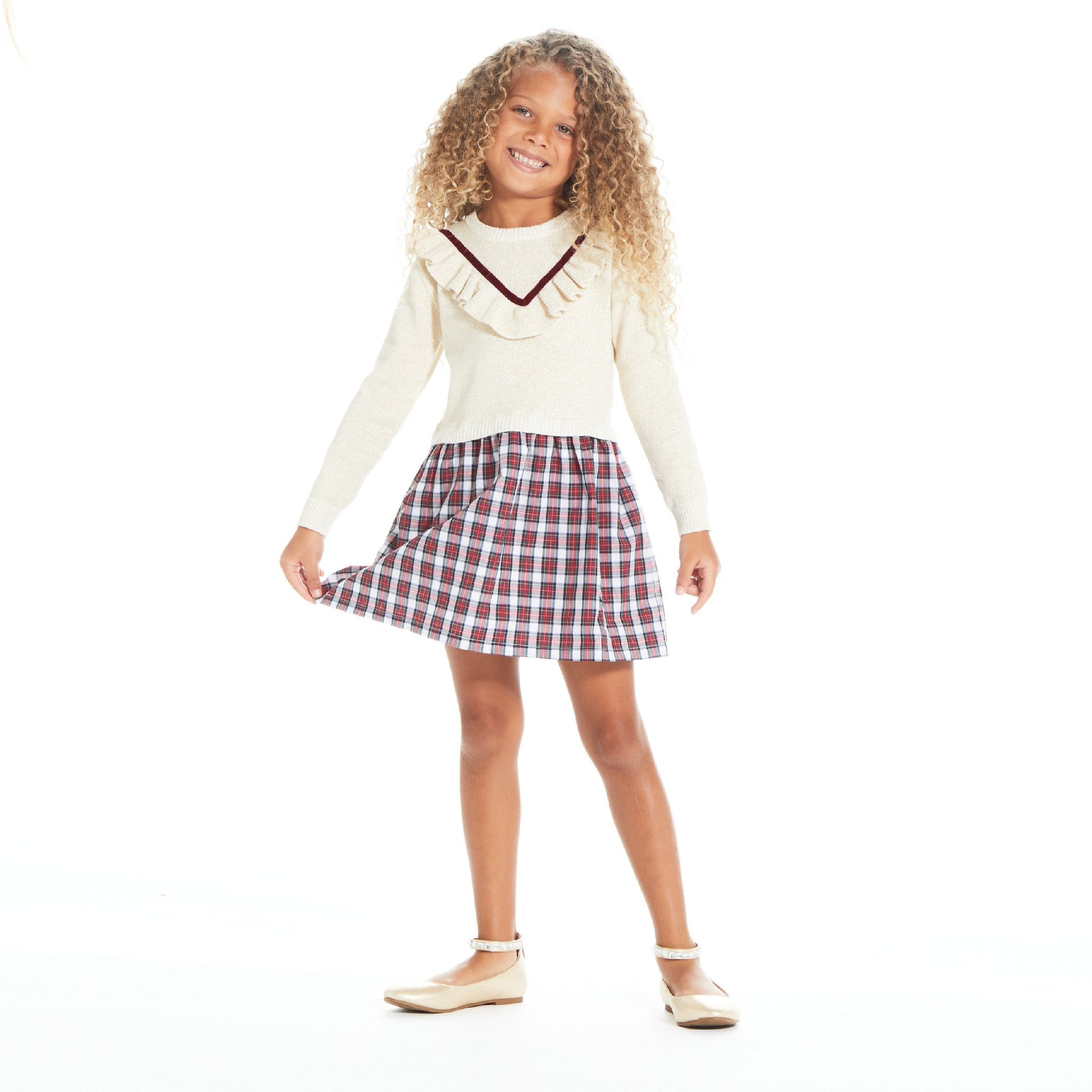 Varsity Ruffle Sweater Dress - Mack & Harvie