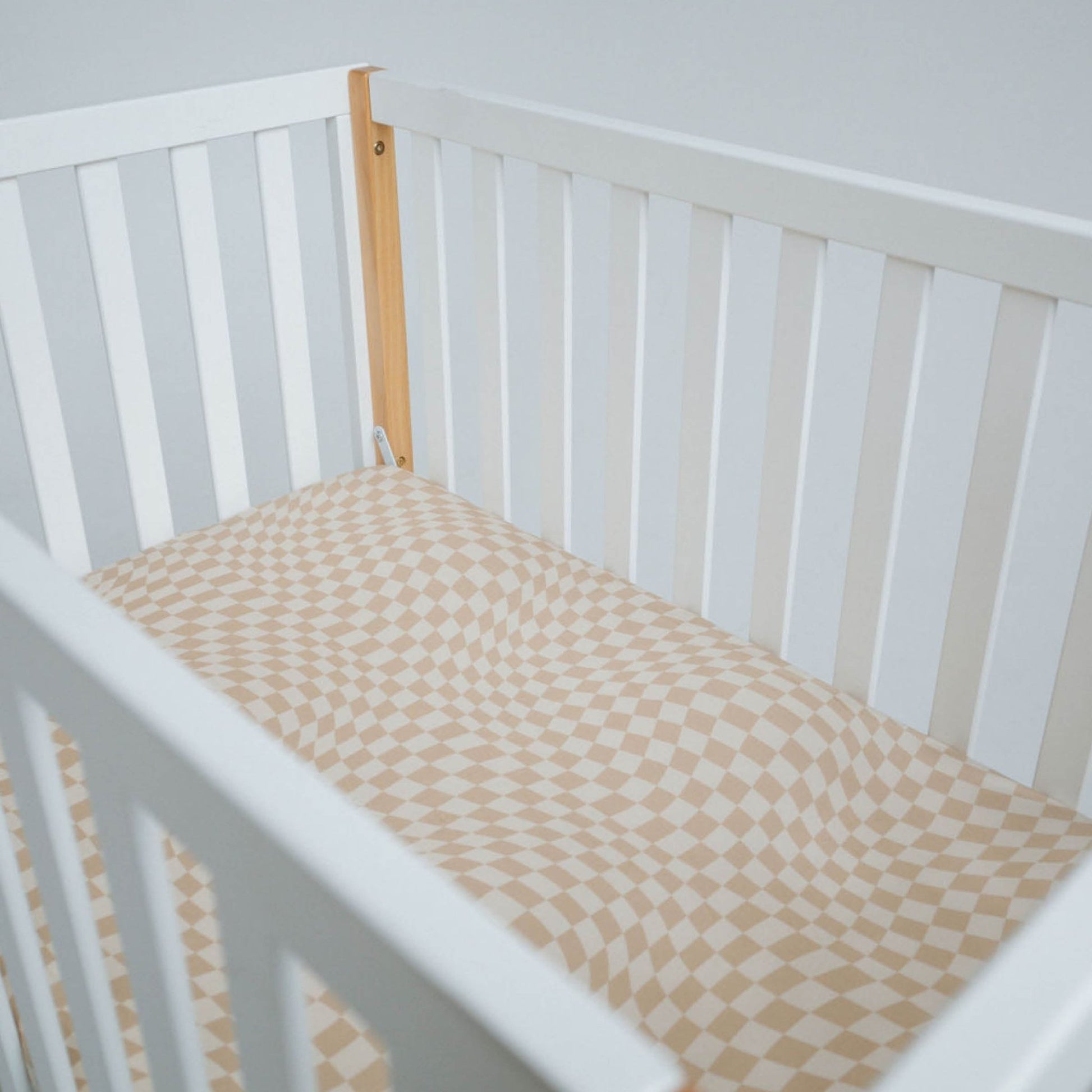 Wavy Checker | Bamboo Crib Sheet - Mack & Harvie