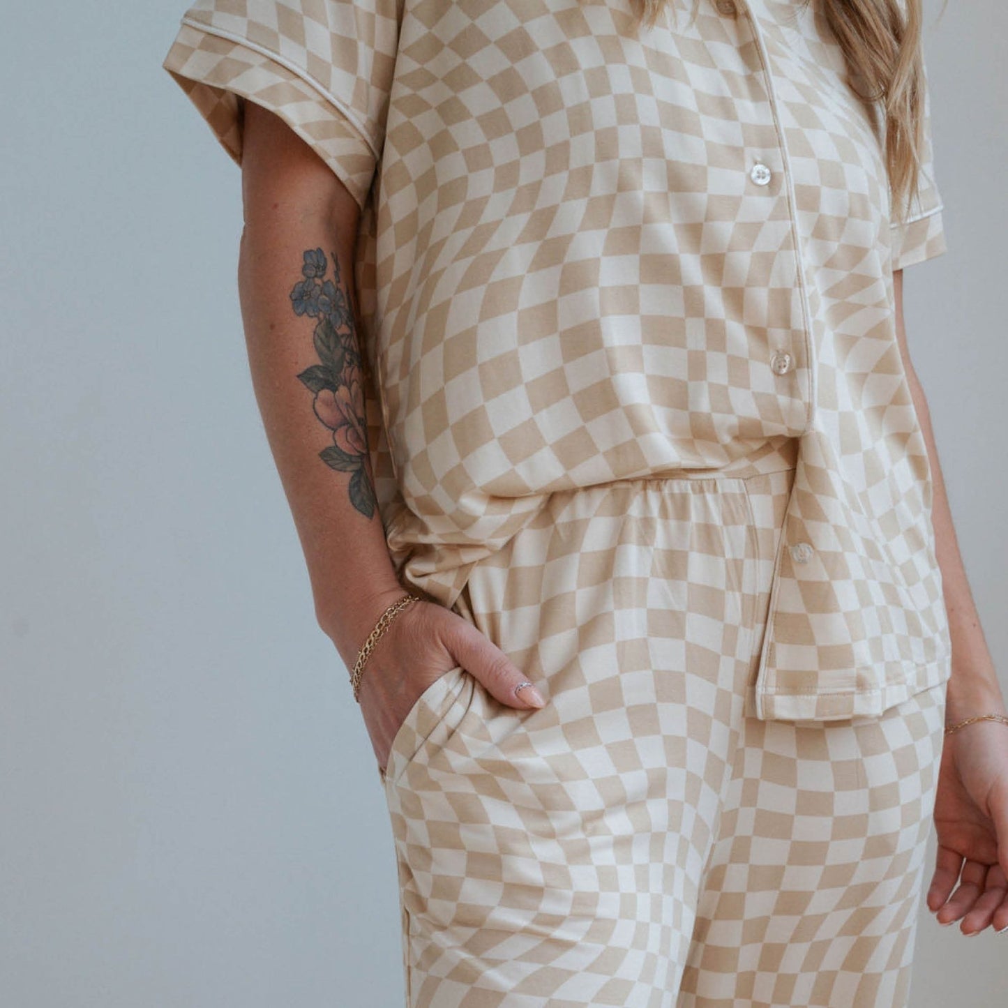 Wavy Checker | Women's Flare Set - Mack & Harvie