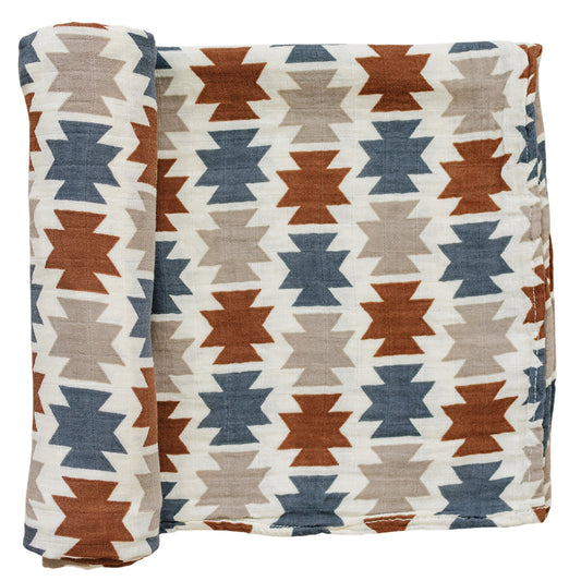 Western Aztec Muslin Swaddle Blanket - Mack & Harvie