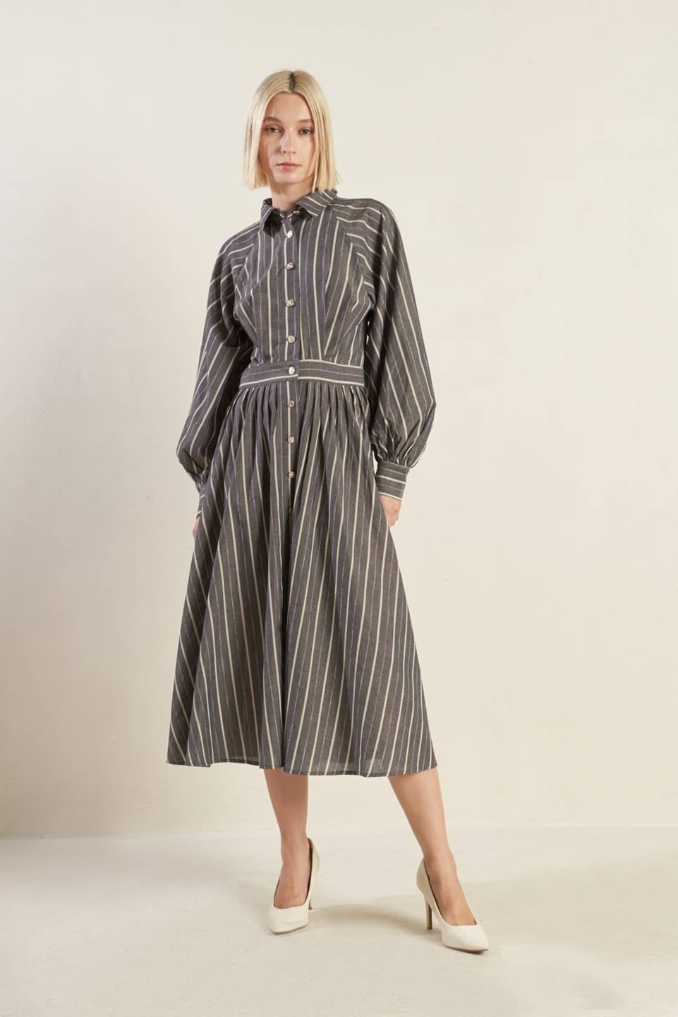 WHAT I FEEL WOVEN MIDI DRESS - Mack & Harvie