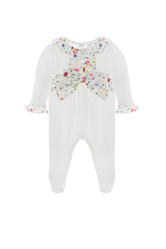 White Liberty Print Footie - Mack & Harvie