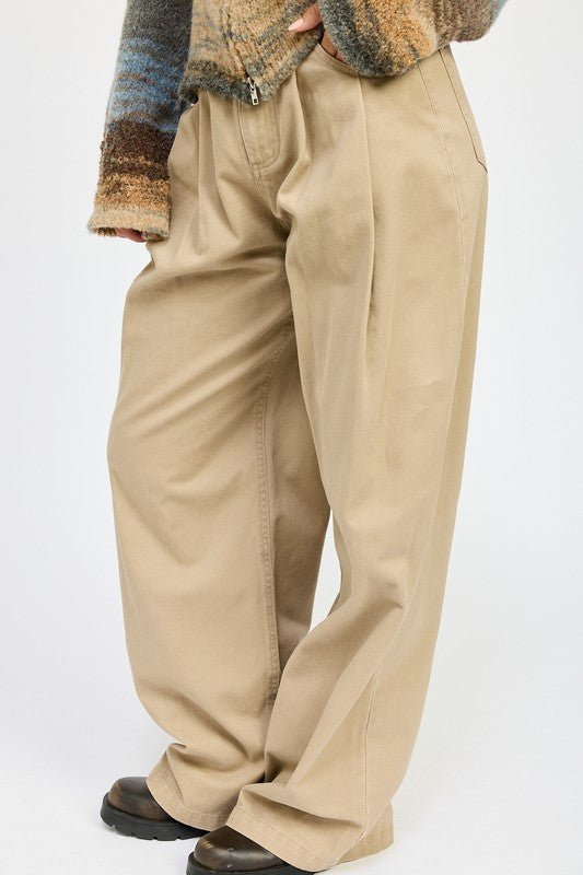 WIDE LEG PLEATED PANTS - Mack & Harvie