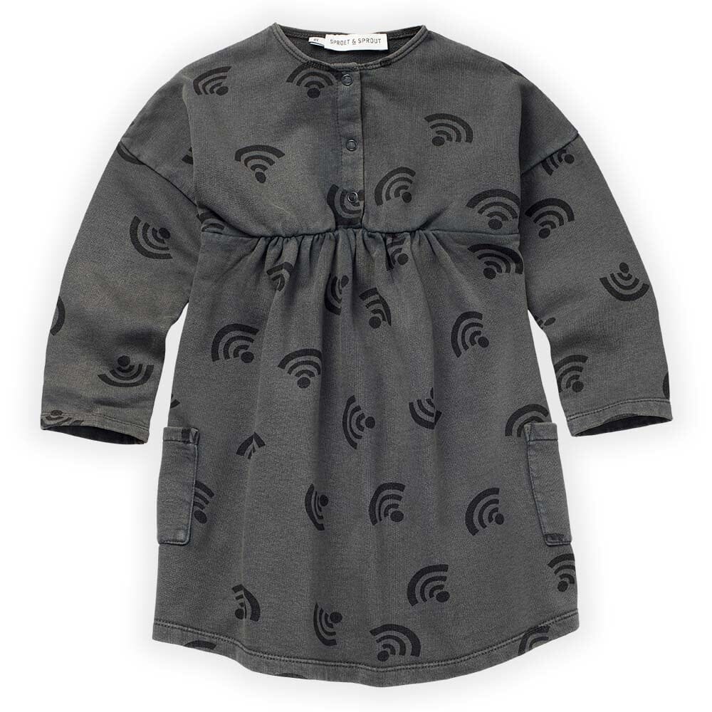 Wifi Print Dress - Asphalt - FINAL SALE - Mack & Harvie