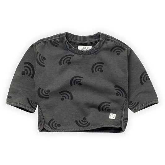 Wifi Print Sweatshirt - Asphalt - Mack & Harvie