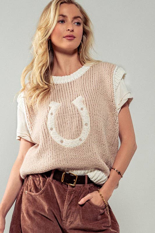 Wild Knit Horseshoe Sweater Vest - Mack & Harvie