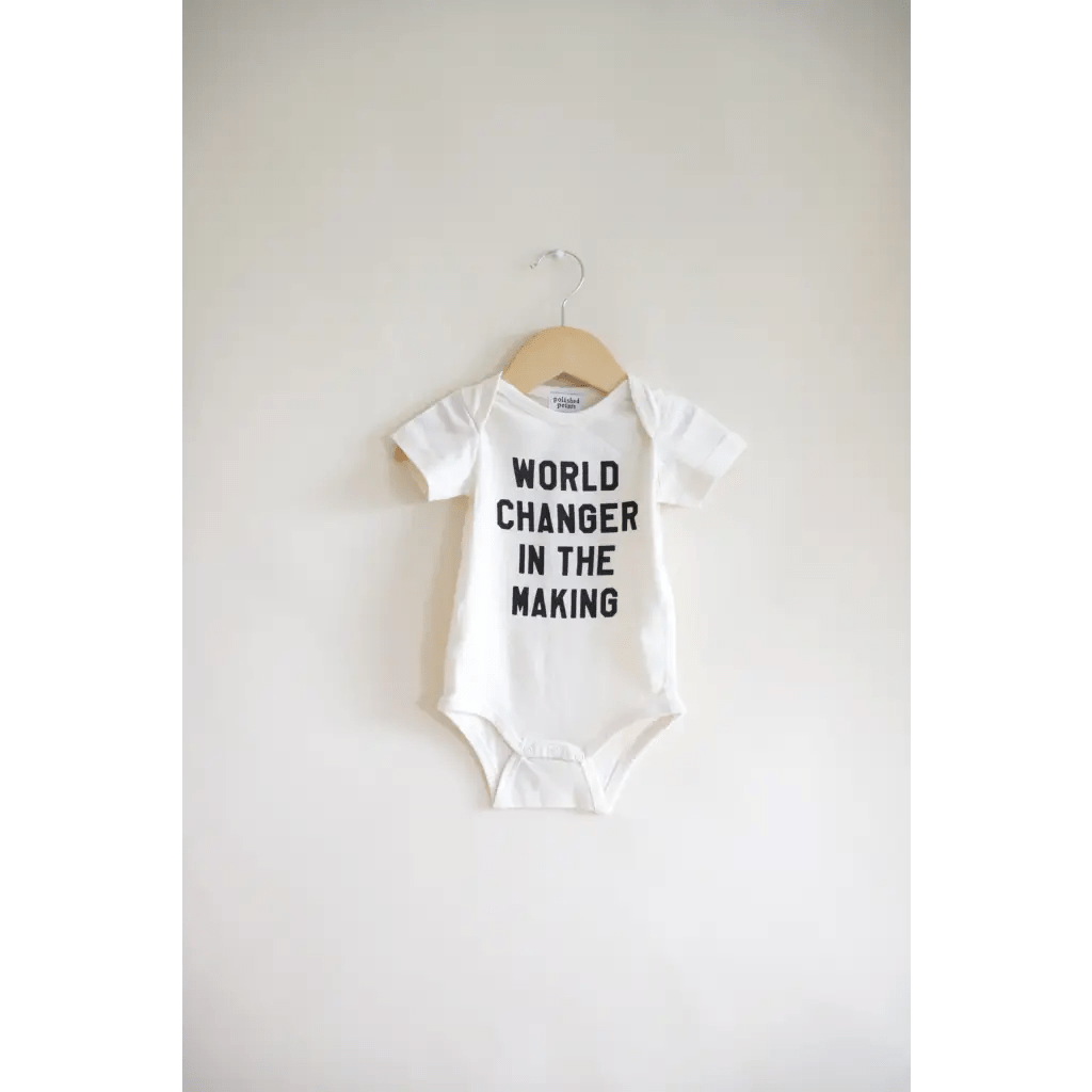 World Changer in the Making Organic Cotton Baby Bodysuit - Mack & Harvie