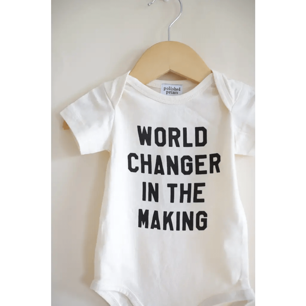 World Changer in the Making Organic Cotton Baby Bodysuit - Mack & Harvie