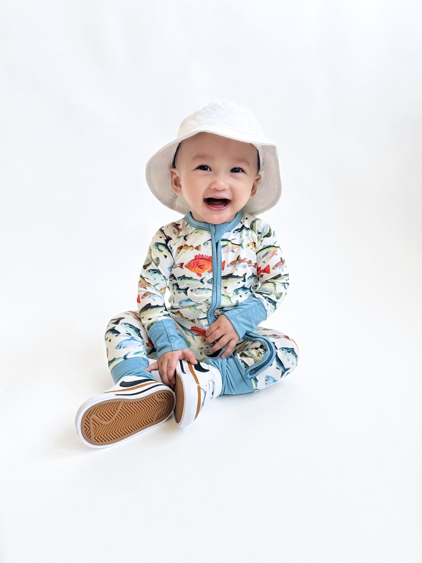 ZIP ROMPER - Fishy - Mack & Harvie