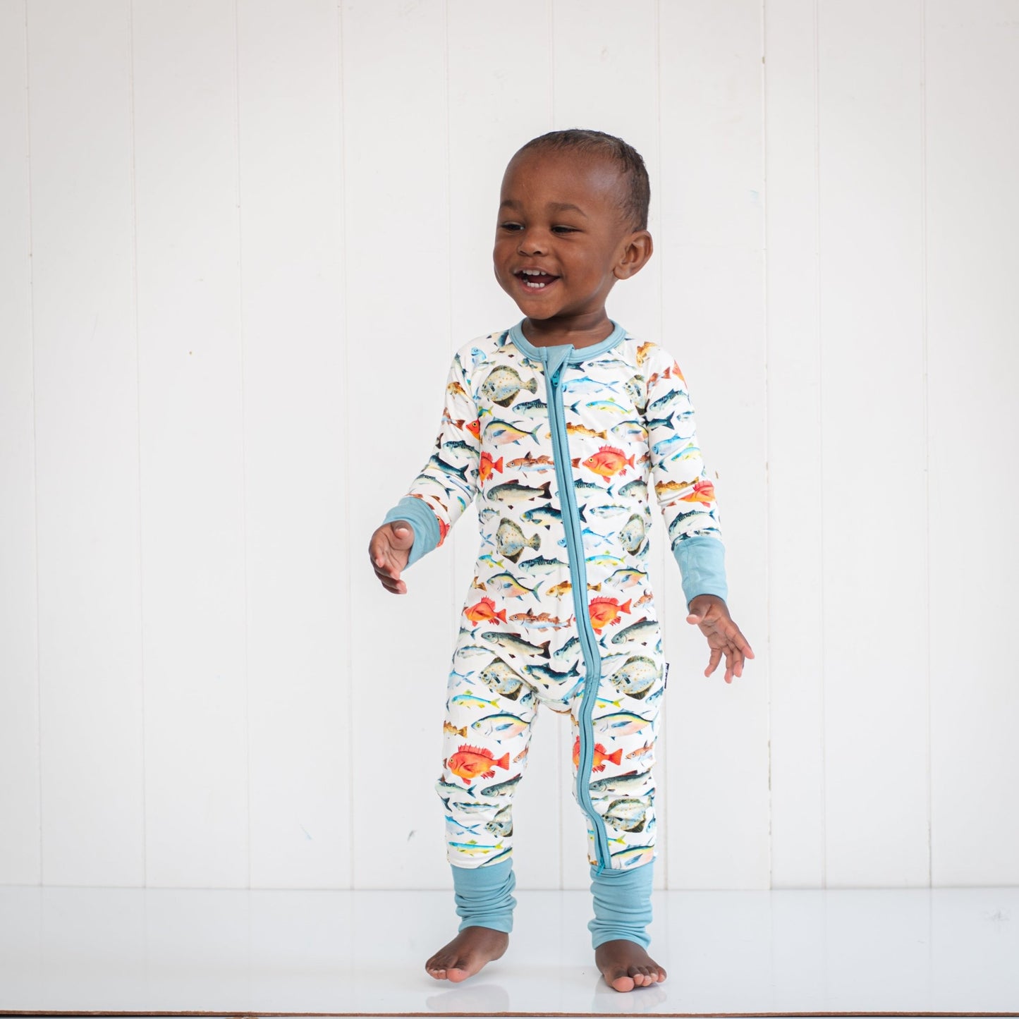 ZIP ROMPER - Fishy - Mack & Harvie