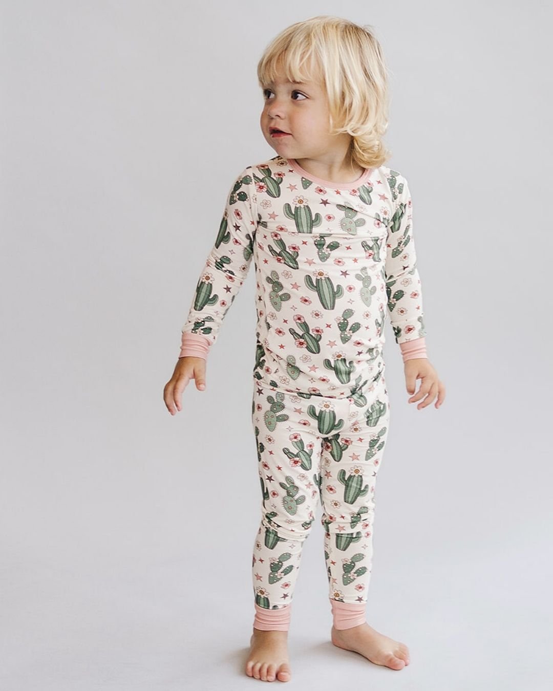 Bamboo Two Piece Set | Cactus Flowers - Mack & Harvie