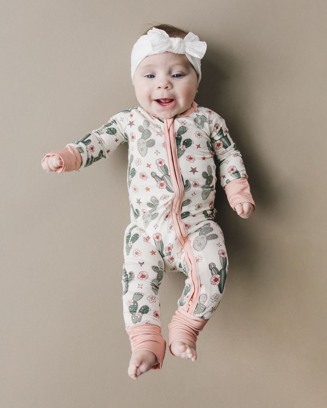 Bamboo Zip Romper | Cactus Flower - Mack & Harvie