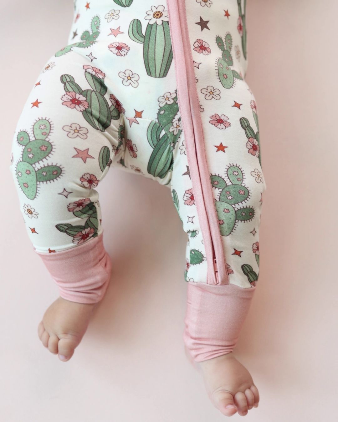 Bamboo Zip Romper | Cactus Flower - Mack & Harvie