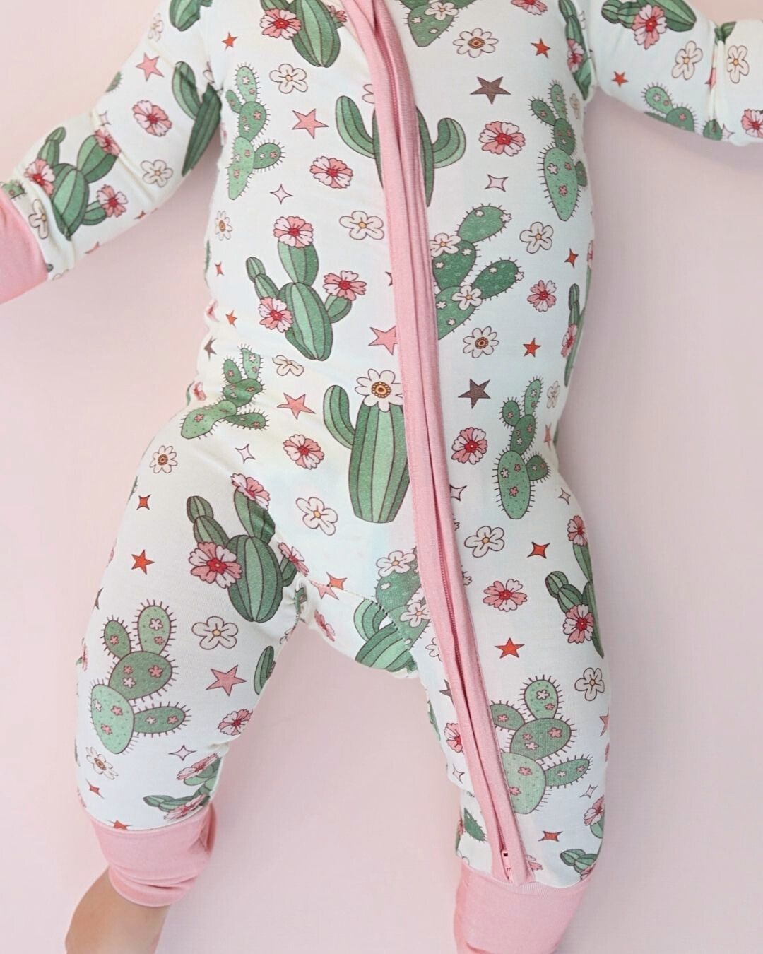 Bamboo Zip Romper | Cactus Flower - Mack & Harvie