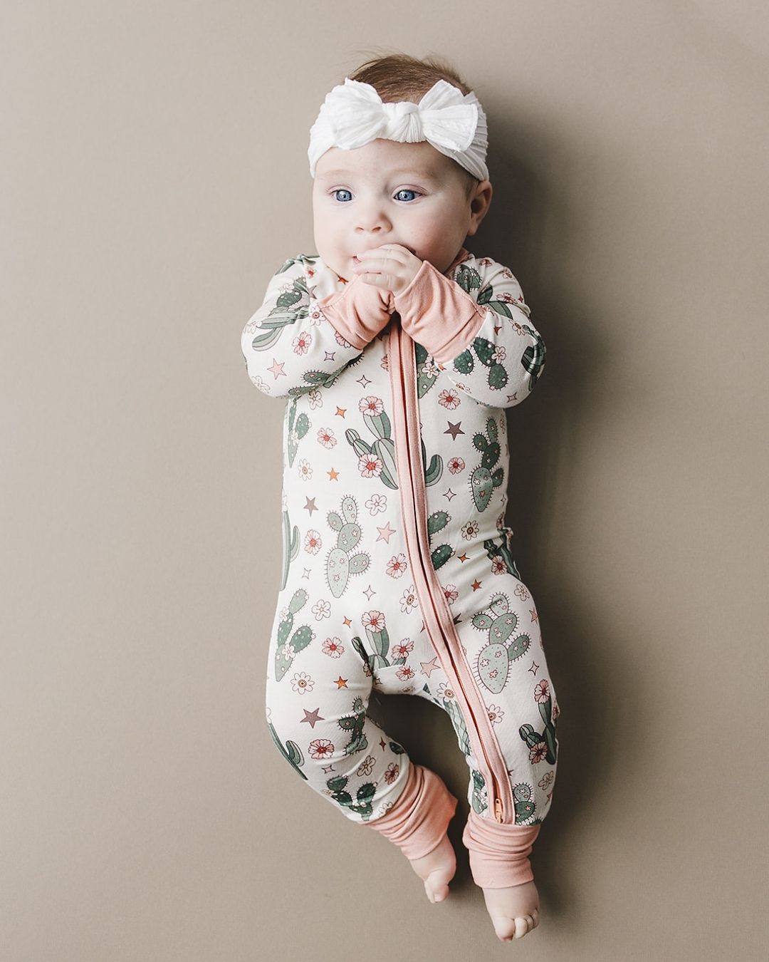 Bamboo Zip Romper | Cactus Flower - Mack & Harvie