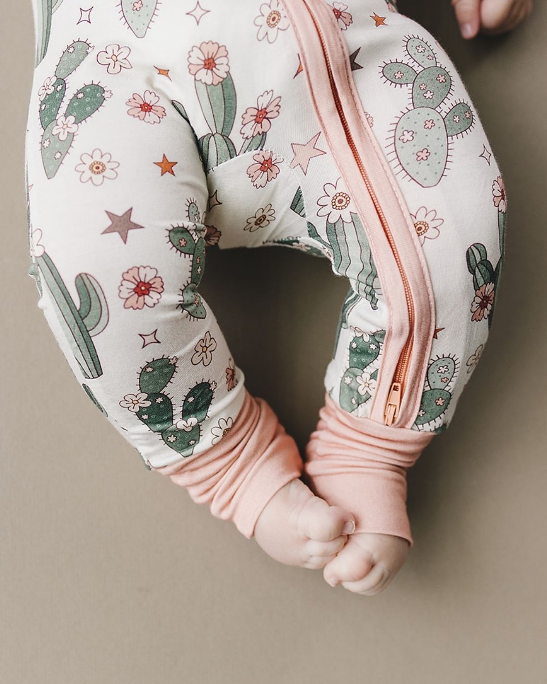 Bamboo Zip Romper | Cactus Flower - Mack & Harvie