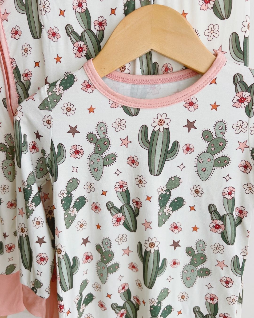 Bamboo Zip Romper | Cactus Flower - Mack & Harvie