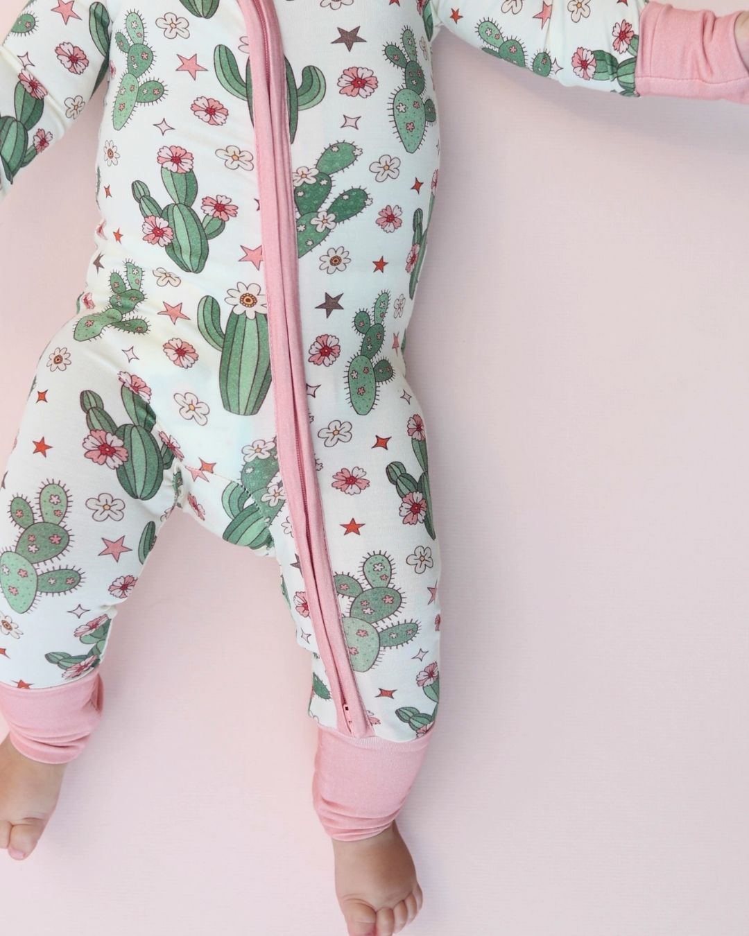 Bamboo Zip Romper | Cactus Flower - Mack & Harvie