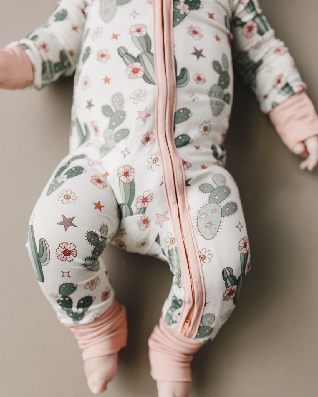 Bamboo Zip Romper | Cactus Flower - Mack & Harvie