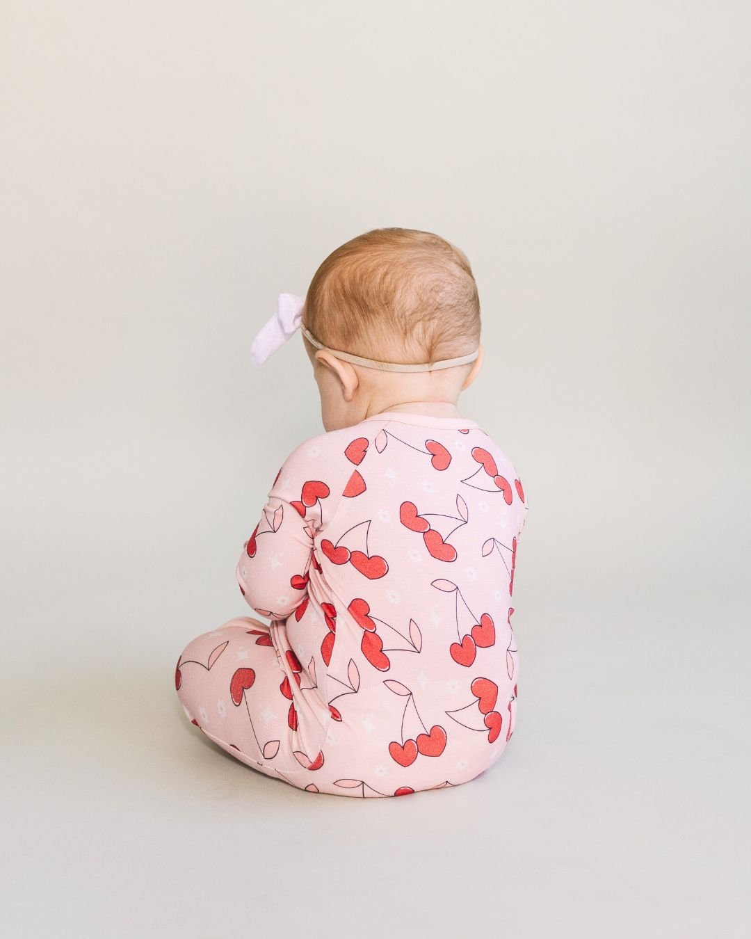 Bamboo Zip Romper | Cherry Heart - Mack & Harvie