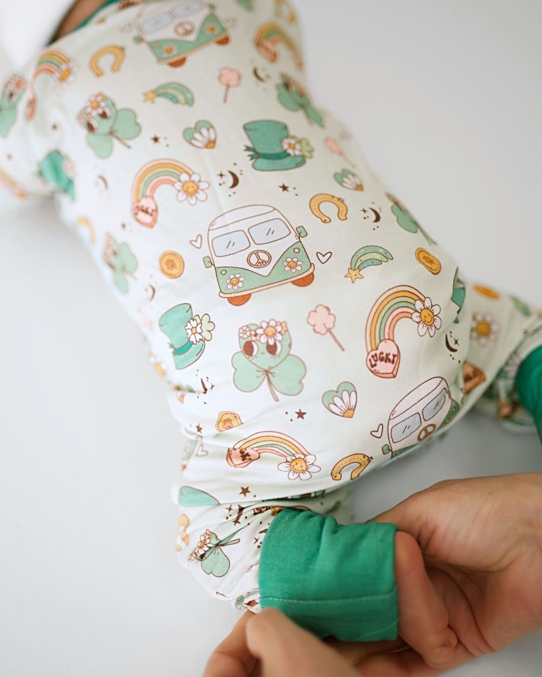 Bamboo Zip Romper | St. Patrick's - Mack & Harvie