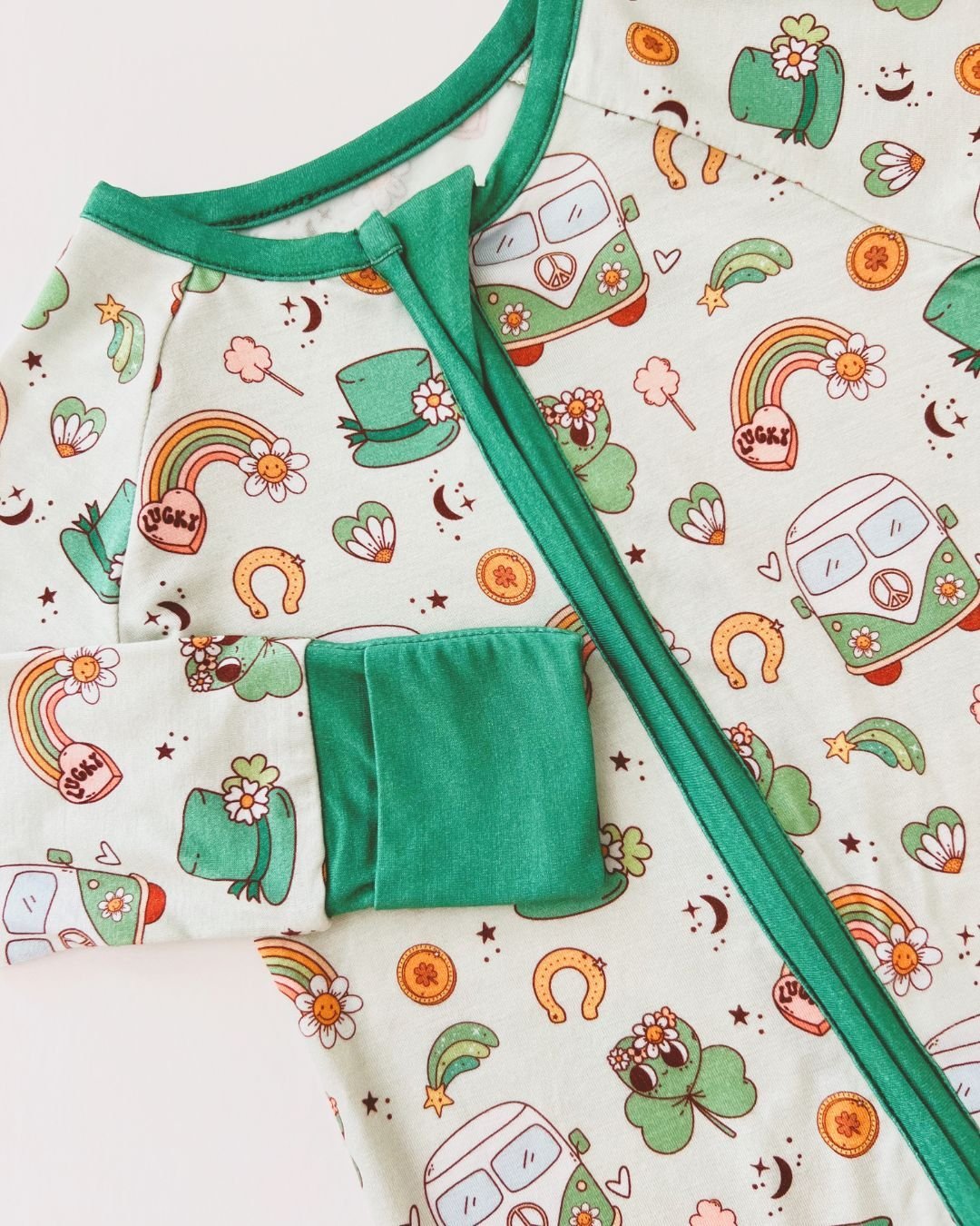 Bamboo Zip Romper | St. Patrick's - Mack & Harvie