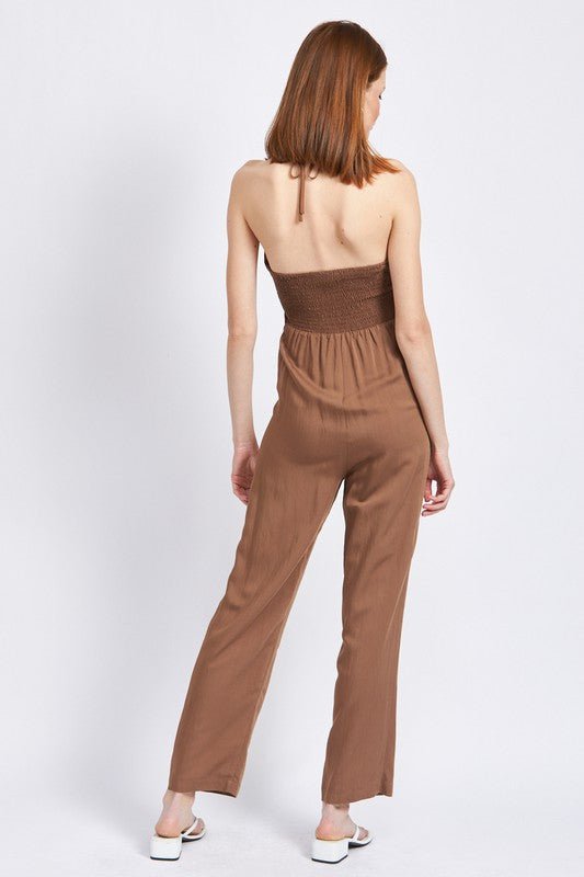 BANDEAU HALTER NECK JUMPSUIT - Mack & Harvie