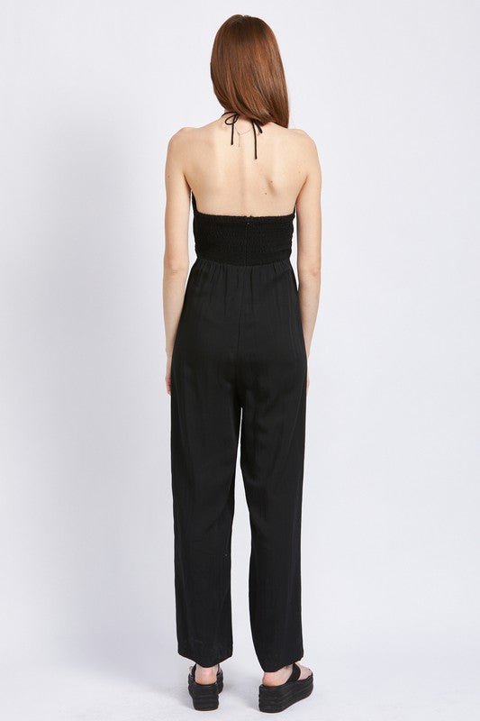 BANDEAU HALTER NECK JUMPSUIT - Mack & Harvie