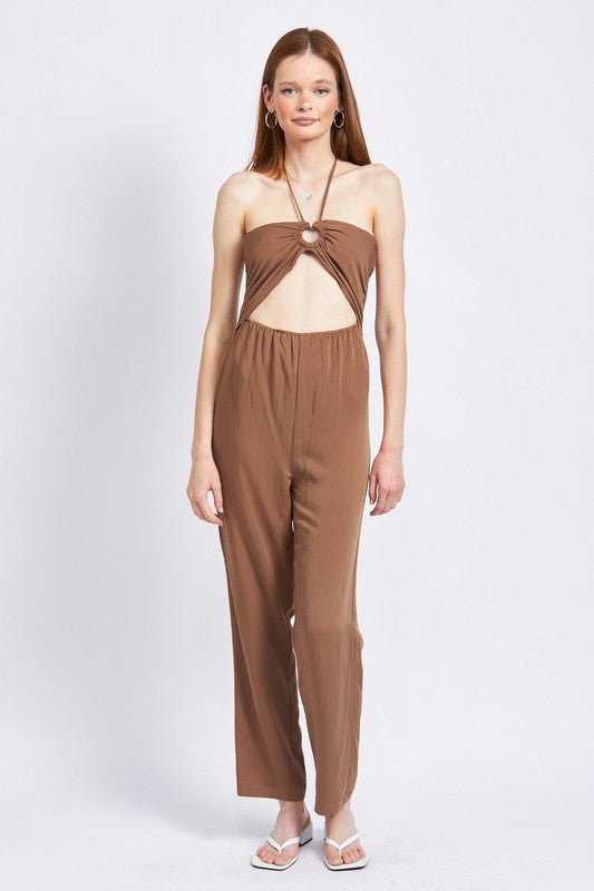 BANDEAU HALTER NECK JUMPSUIT - Mack & Harvie