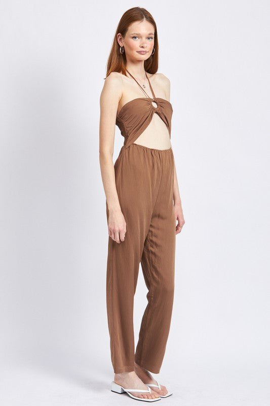 BANDEAU HALTER NECK JUMPSUIT - Mack & Harvie