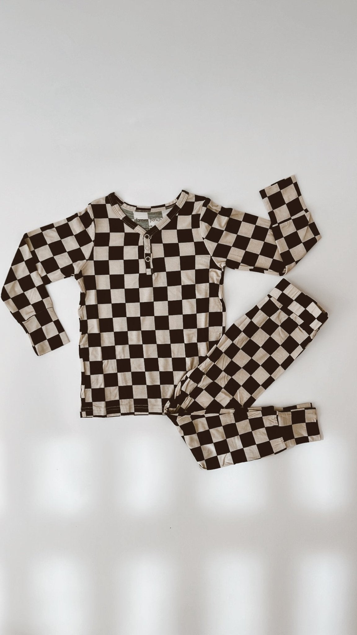 Black Checkered | Bamboo Two Piece Pajamas - Mack & Harvie