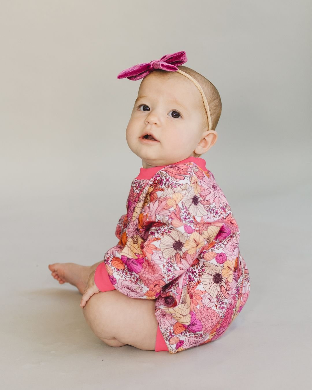 Bubble Romper | Pink Flowers - Mack & Harvie