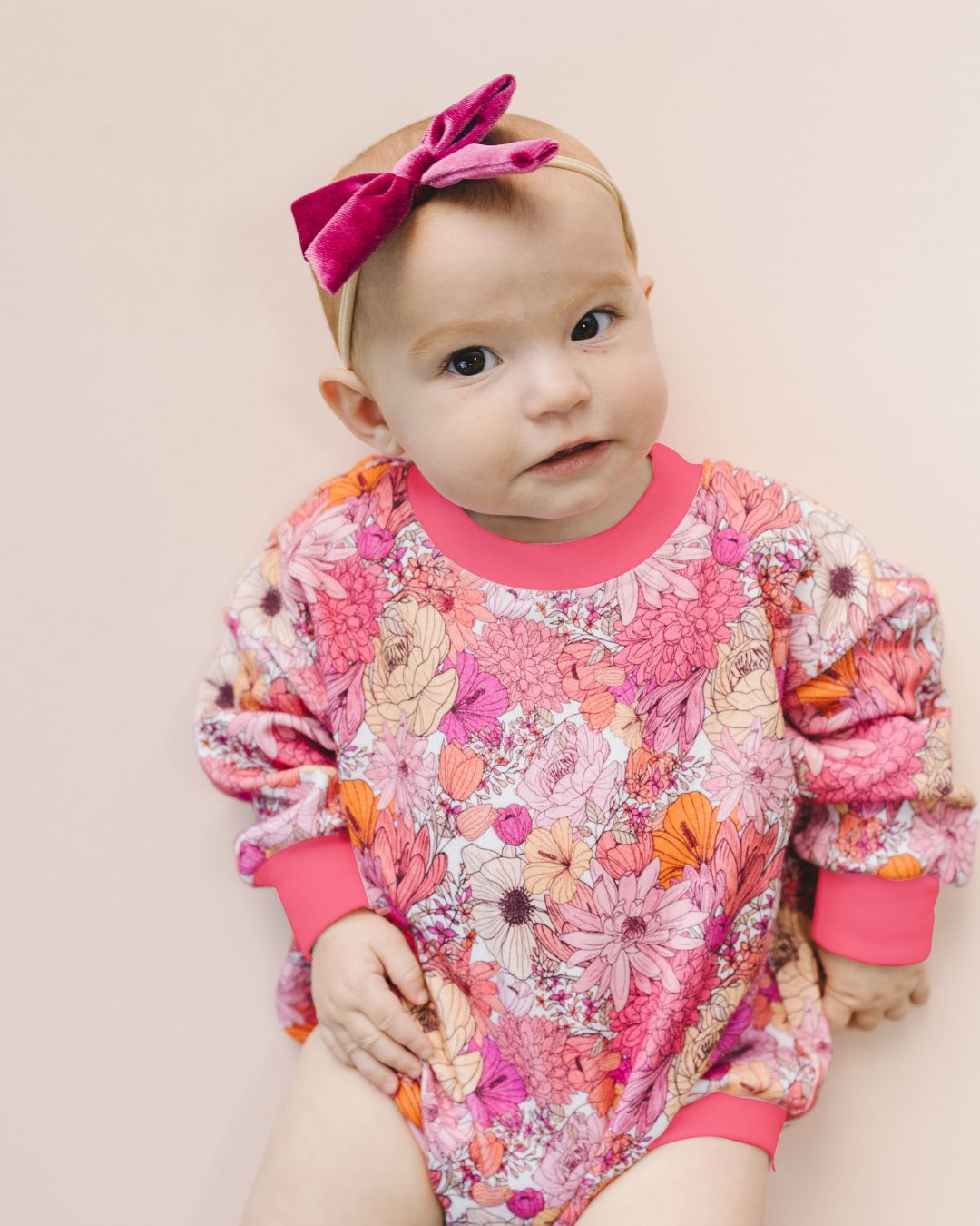 Bubble Romper | Pink Flowers - Mack & Harvie