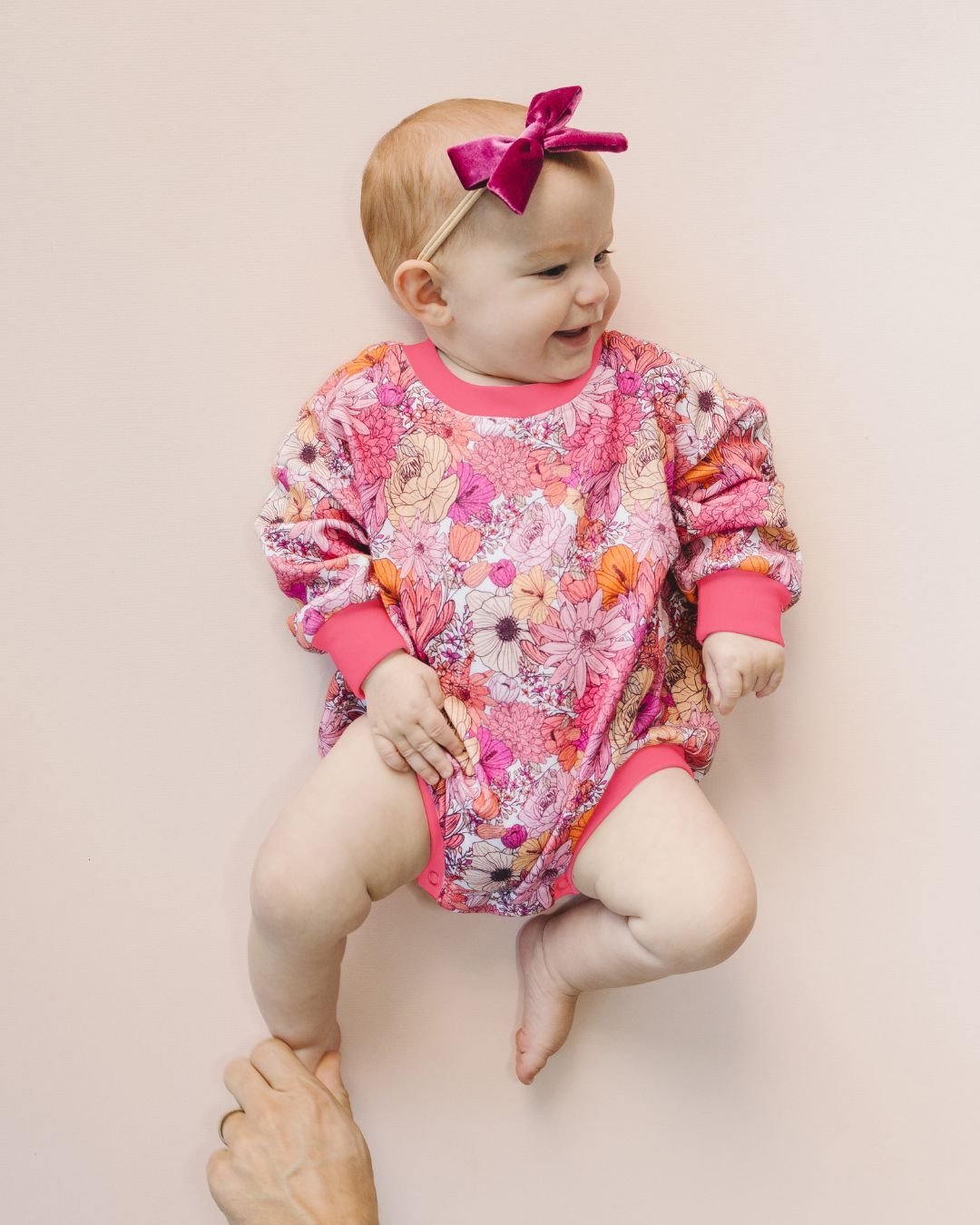 Bubble Romper | Pink Flowers - Mack & Harvie