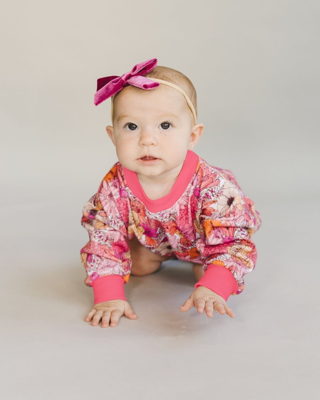 Bubble Romper | Pink Flowers - Mack & Harvie