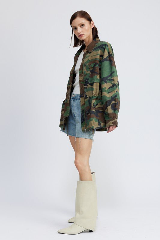 CAMO OVERSIZED JACKET - Mack & Harvie