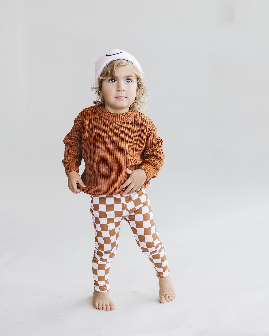 Checkered Leggings | Copper - Mack & Harvie