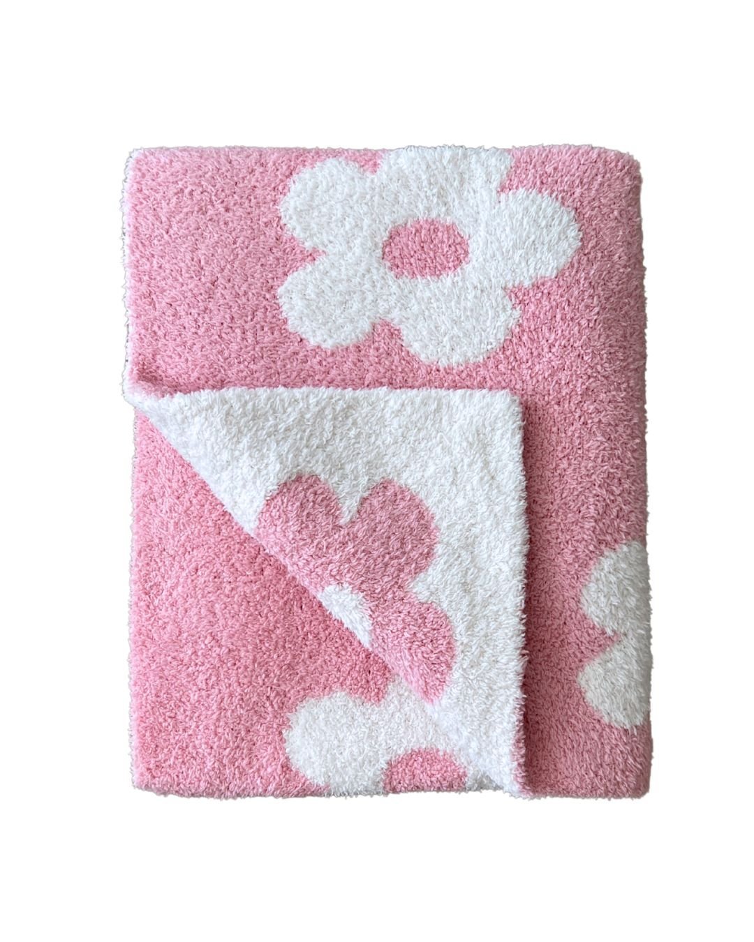 Daisy Fuzzy Blanket | Pink - Mack & Harvie