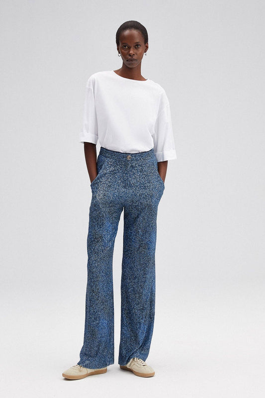 Denim Look Sequin Trousers - Mack & Harvie