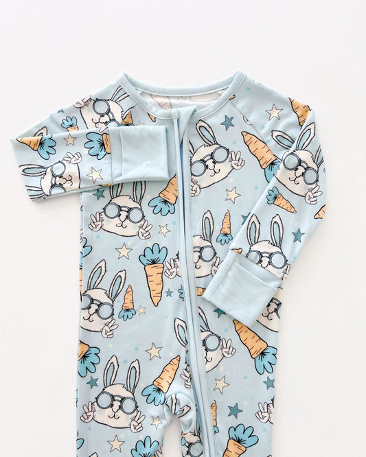 Easter Bamboo Zip Romper | Rad Rabbit - Mack & Harvie