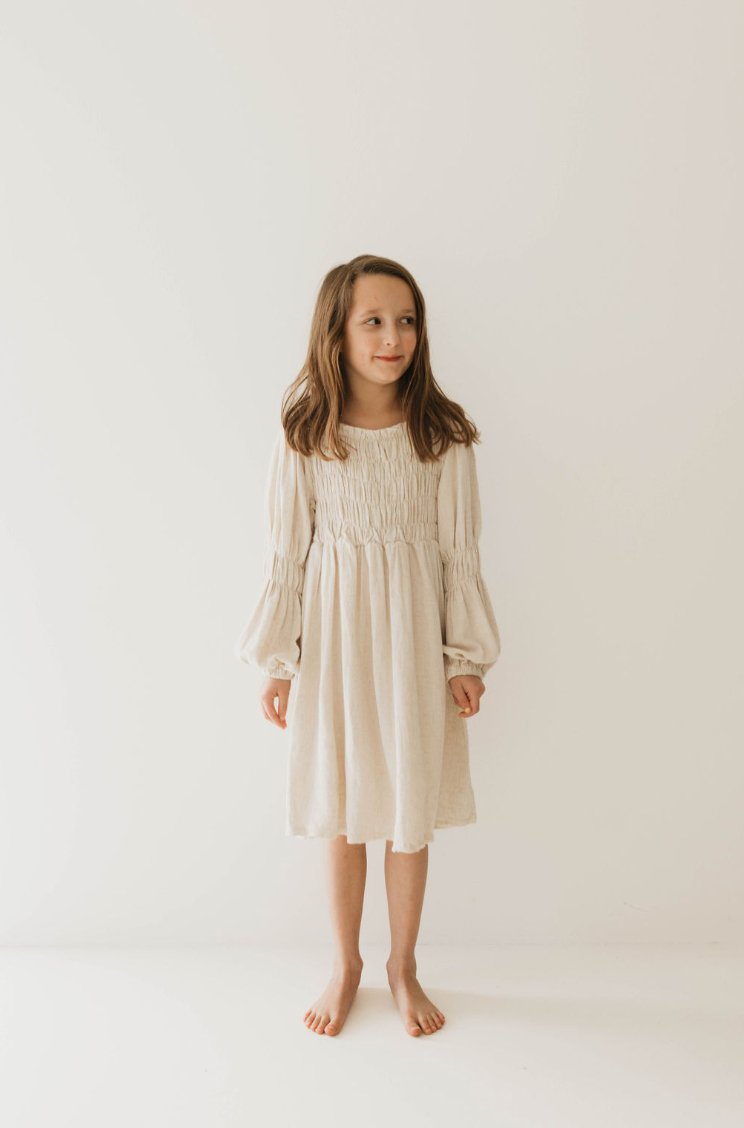 Flax | Linen Long Sleeve Dress - Mack & Harvie