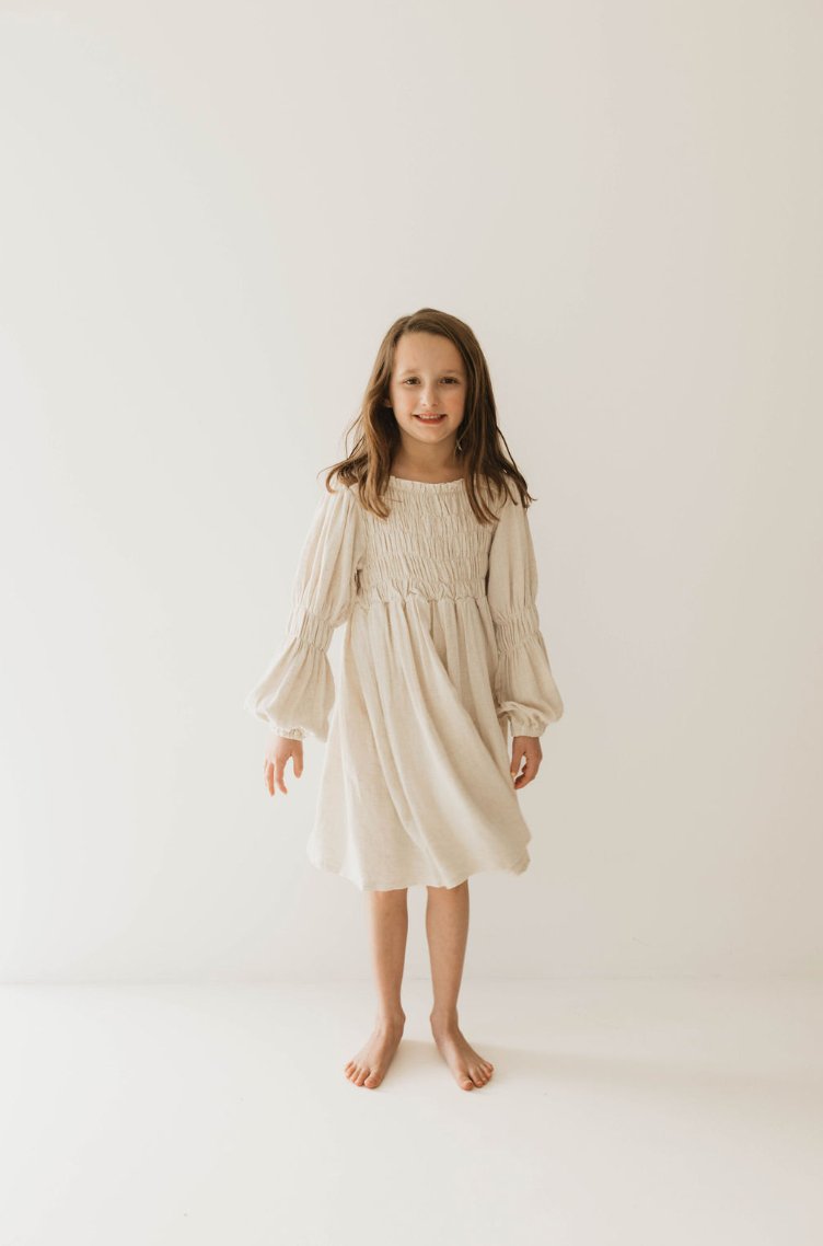 Flax | Linen Long Sleeve Dress - Mack & Harvie