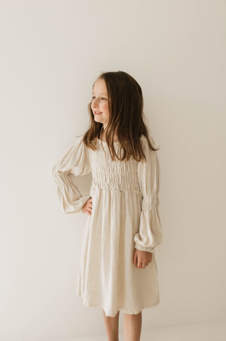 Flax | Linen Long Sleeve Dress - Mack & Harvie