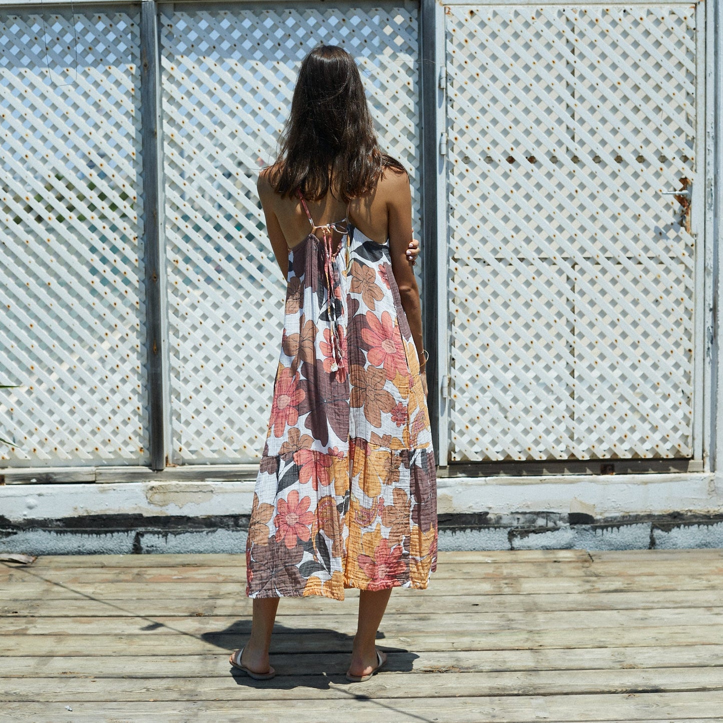 Floral 70's Print Relaxed Fit Maxi Dress - Mack & Harvie